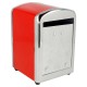 Distributeur serviettes  inox rouge 10,5 x 9,7 x 14 cm