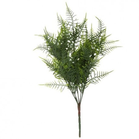 Bouquet de 6 mini branches de fougère PVC 22 cm