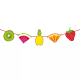 Guirlande fruits - carton - différents fruits Long.6 m