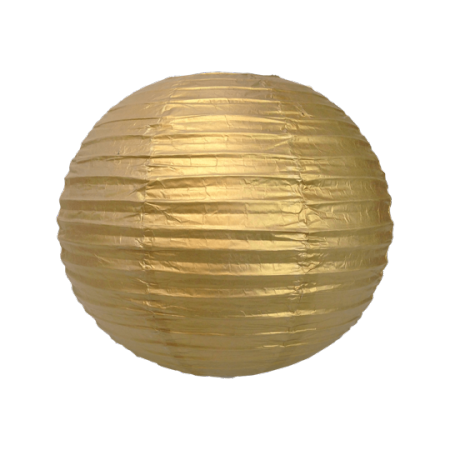 Lampion boule papier OR– Diam 35 cm