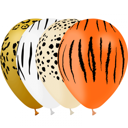 Ballon motif safari x8 - Diam. 29cm