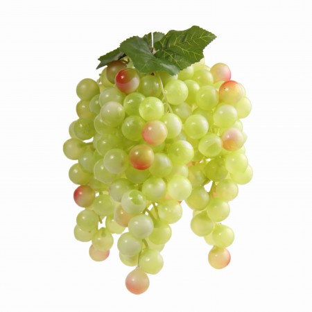 Grappes de raisin blanc x 3 - pvc - 18cm