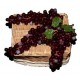 Grappes de raisin noir x 3 - pvc - 18cm