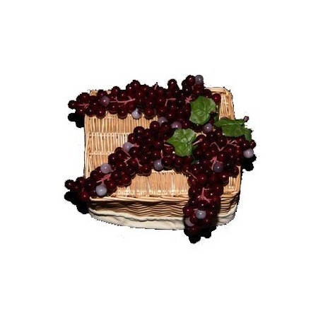 Grappes de raisin noir x 3 - pvc - 18cm