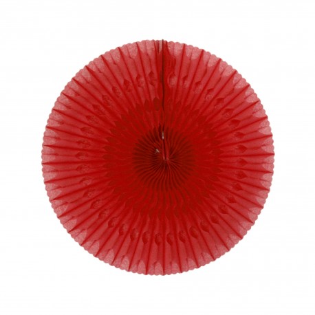 Eventail rouge - papier - Diam. 50 cm
