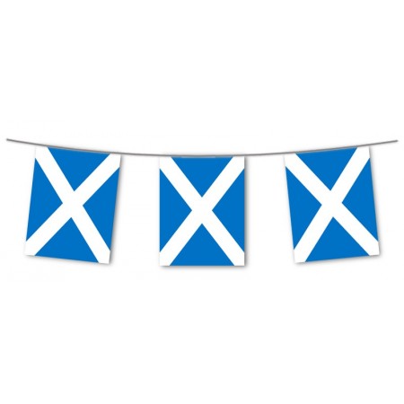 Guirlande drapeaux Écosse 10 fanions 20 x 30cm - papier Long. 420cm