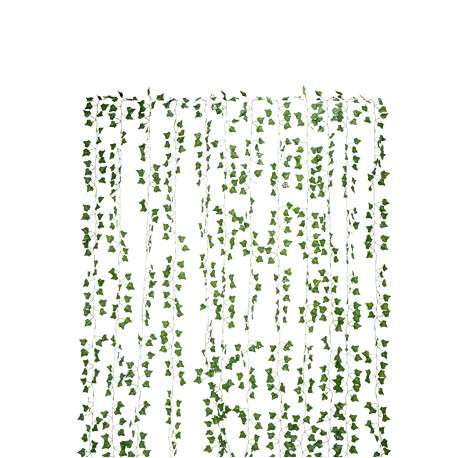 Mûr végétal de 10 guirlandes de lierre artificiel vert - PVC -  Haut. 210 cm