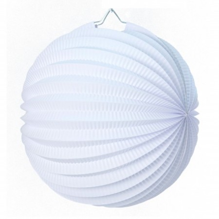 Lampion rond papier blanc - Diam. 30cm