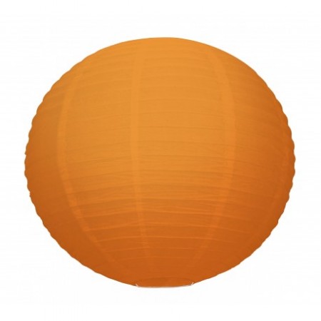 Lampion boule orange papier - Diam. 50cm