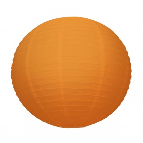 Lampion boule orange papier - Diam. 50cm