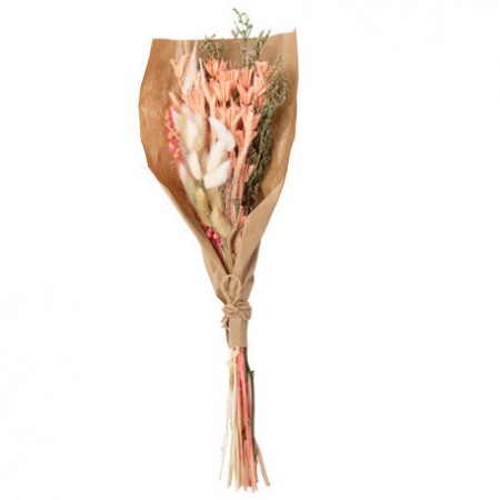 Bouquet Délicia fleurs séchées naturelles roses - Haut. 50cm