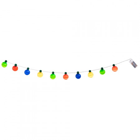 Guirlande lumineuse ampoules -  Long. 140cm (fonctionne avec 2 piles LR6)