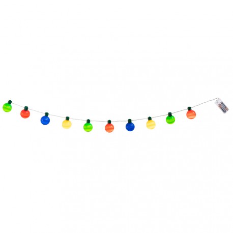 Guirlande lumineuse ampoules -  Long. 140cm (fonctionne avec 2 piles LR6)