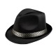 Chapeau Funky noir - Polyester / Taille Adulte - haut 13 cm diam 29 cm