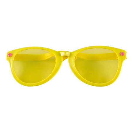 Paire de lunettes géantes jaune ou rouge PVC 26 cm