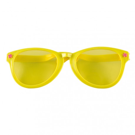 Paire de lunettes géantes jaune ou rouge PVC 26 cm