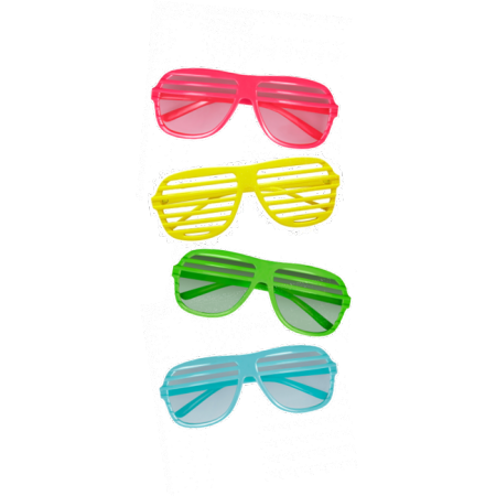  Lunettes fluo (4 couleurs possibles) Taille adulte