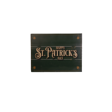 Plaque St Patrick -  bois - 30 x 40cm