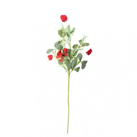 Branche de coquelicots rouges - Haut. 70cm