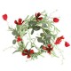 Couronne de coquelicots rouges - Diam. 35cm