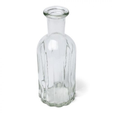Vase ciselé en verre 19 x 7.5cm