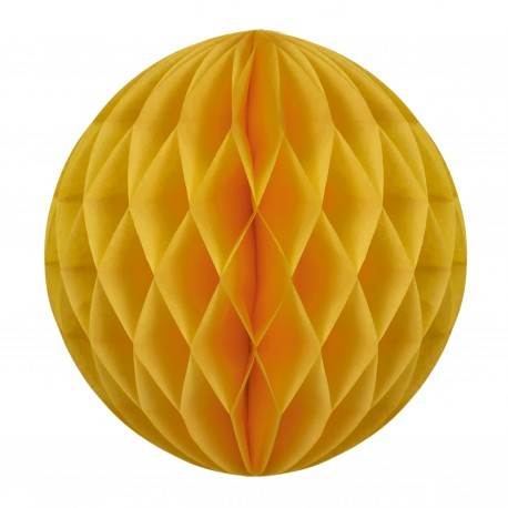 Boule jaune moutarde papier - Diam. 20cm