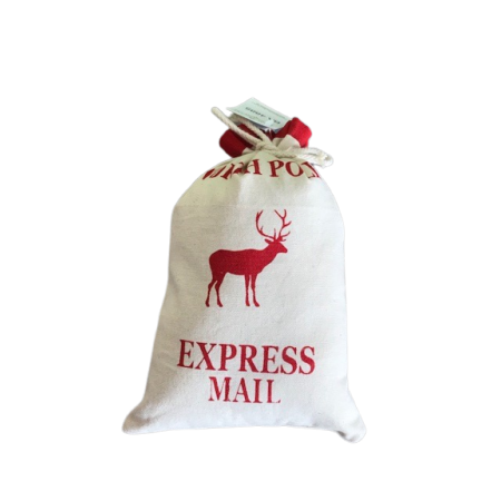 Sac de Noel - Toile de jute - 18 x 28cm