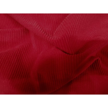Velours rouge côtelé 170gr - Larg 150cm - vendu au ml