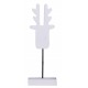 Tête de renne blanc vieilli - Bois - Haut 33cm