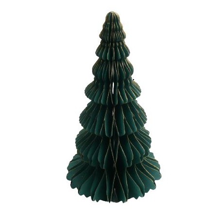 Sapin alvéolé papier - Haut. 30cm Diam. 16cm