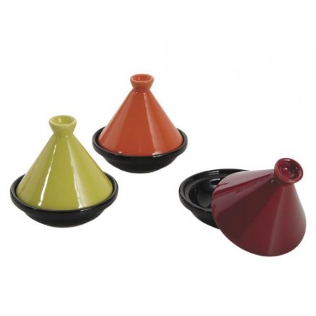 Mini plat à tajine en céramique - Diam. 10cm (coloris assortis)