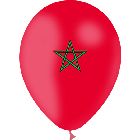 Ballon drapeau Maroc x10 - Diam. 29cm