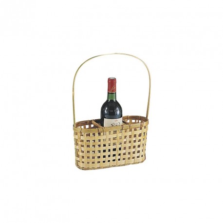 Porte bouteilles vendanges - bambou - H. 38cm