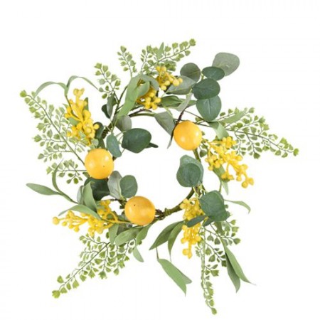 Couronne de mimosa et citrons - Diam. 40cm