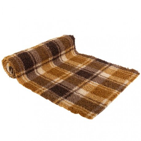 Chemin de Table Tartan Moumoute marron 28 x 3 m