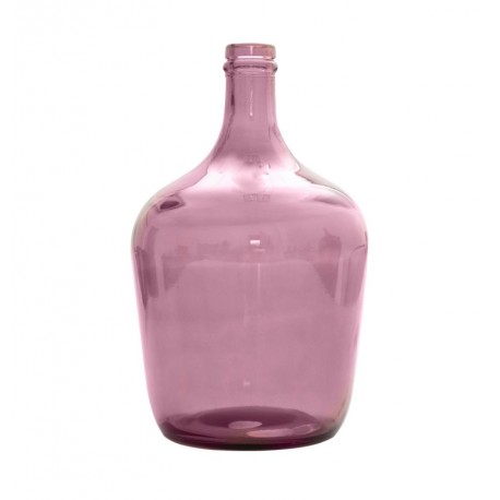 Vase en verre rose tendre 18 x 30cm