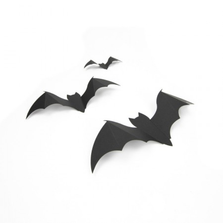 Lot de 35 chauve-souris effet 3d (4 tailles / max 10 x 31,6cm)