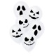 6 Ballons Halloween - blanc  et  noir 29 cm