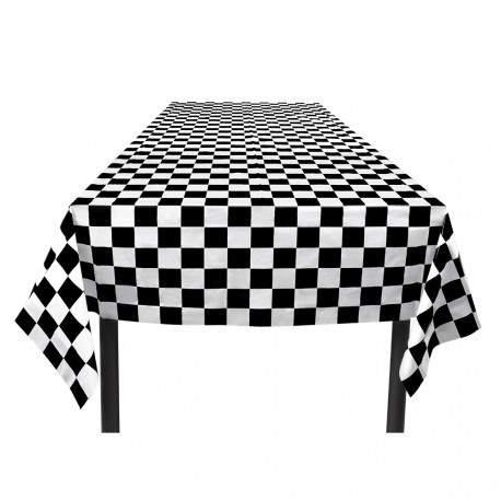 Nappe PE à damier (130 x 180 cm)