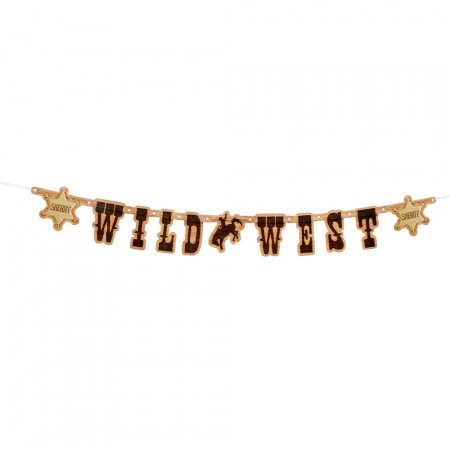 Guirlande lettre 'Wild West' - carton Long. 110cm