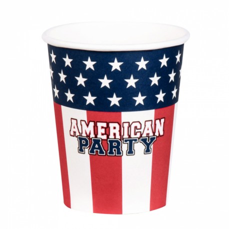 Set 10 gobelets en papier 'American Party'