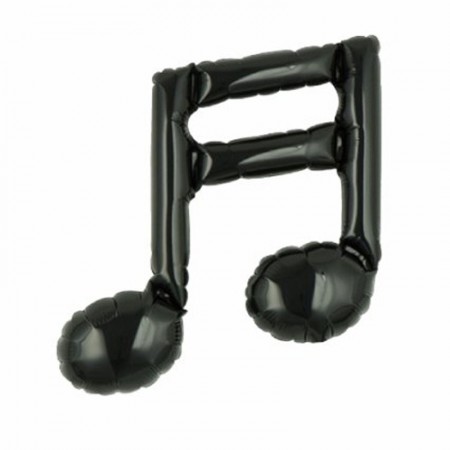 Ballon mylar Double Note Musique noir 23 cm