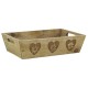 Caisse en bois motif Edelweiss 33 x 22 x 9 cm