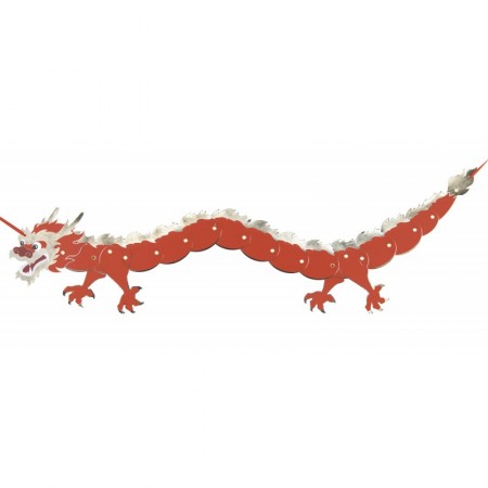 Guirlande dragon nouvel an chinois - carton Long. 100cm
