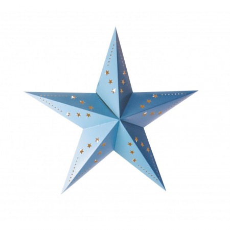 Lanterne étoile bleu pastel - Diam. 60cm