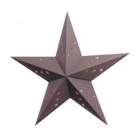 Lanterne étoile grise carton - Diam 60cm