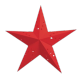 Lanterne étoile rouge carton - Diam. 60cm