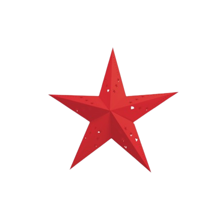 Lanterne étoile rouge carton - Diam. 60cm