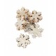 Lot de 12 flocons de neige en bois 4cm