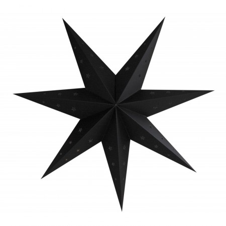 Lanterne étoile noire carton - Diam. 70cm